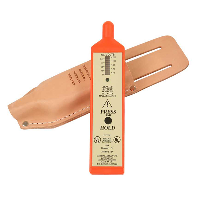 Telco Foreign Voltage Detector with Cap & Pouch from Columbia Safety