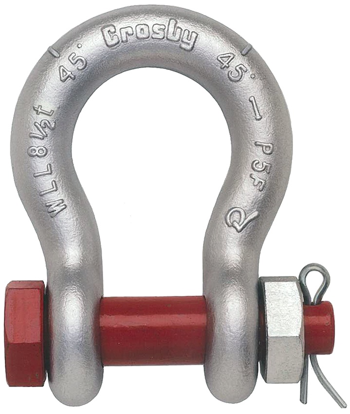 Crosby Galvanized Bolt Type Shackles from Columbia Safety