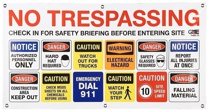 Construction Job Site Safety Banner Columbia Safety And Supply