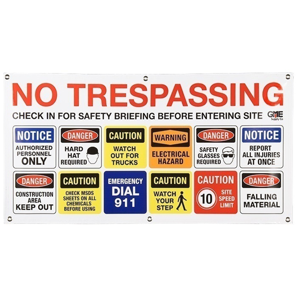 Construction Job Site Safety Banner from Columbia Safety