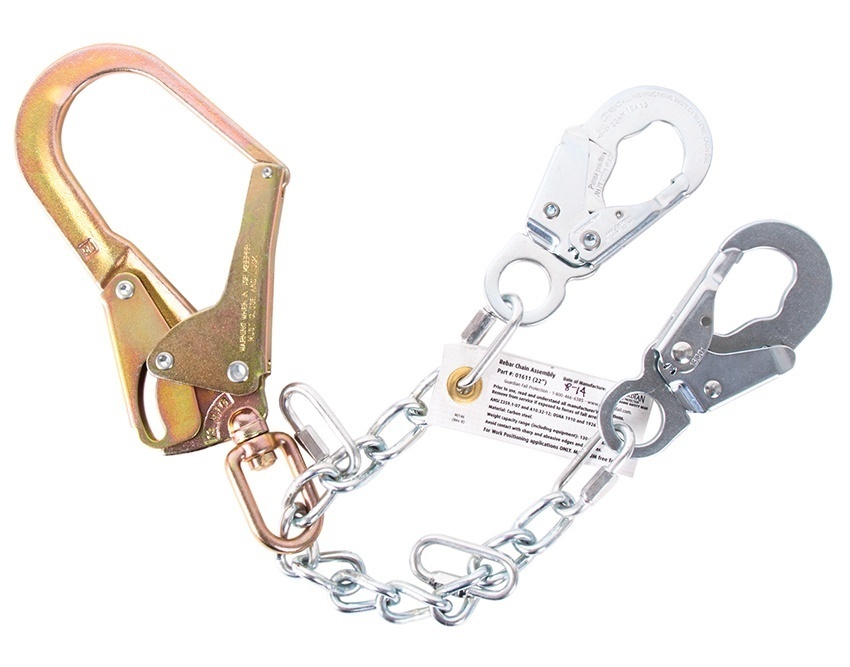 Guardian Rebar Chain Assembly Swivel Steel Snap Hooks