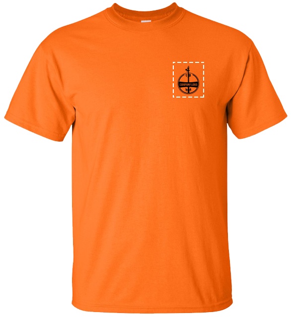 Custom Company Logo Hi-Vis Orange T-Shirt from Columbia Safety
