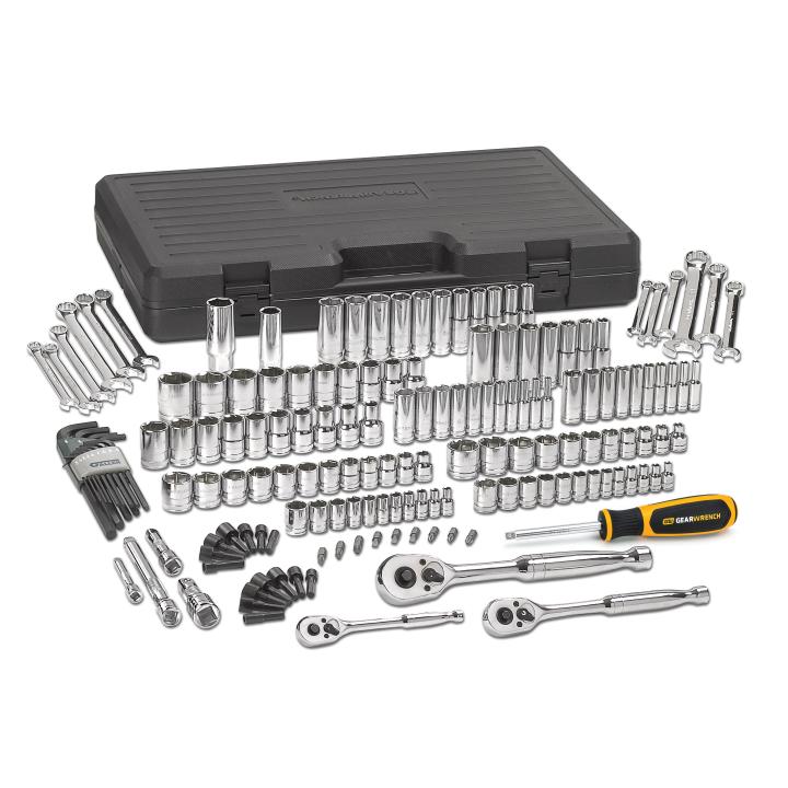 GearWrench 165 Piece 1/4, 3/8, and 1/2 Inch Drive Mechanics Tool Set from Columbia Safety