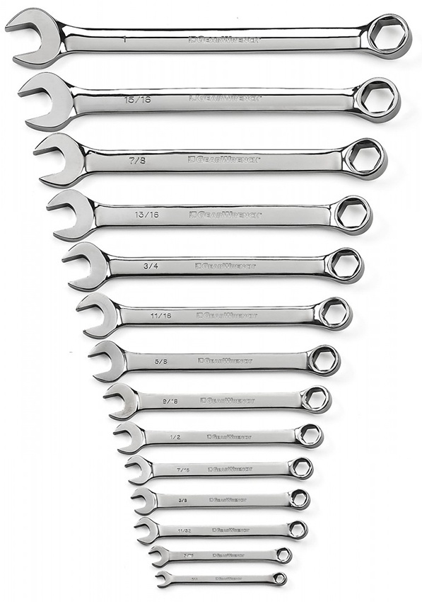 GearWrench 14 Piece 6 Point Combination SAE Wrench Set