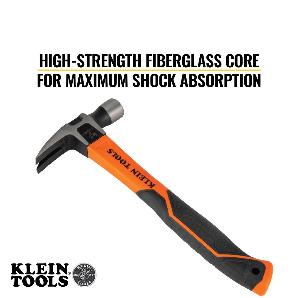 Klein Tools 20 Ounce 13 Inch Straight Claw Hammer from Columbia Safety
