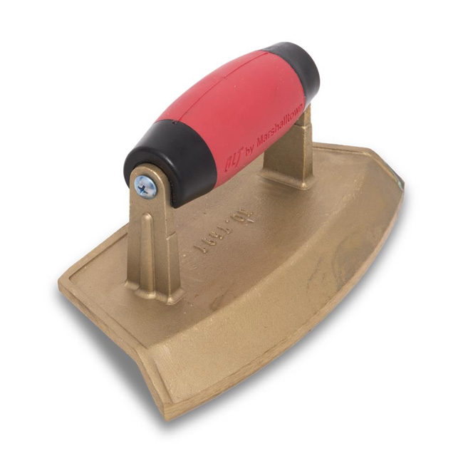 Marshalltown 30 Inch Diameter 3/4 Inch Lip Bronze Chamfer Tube Edger with Soft Grip Handle from Columbia Safety