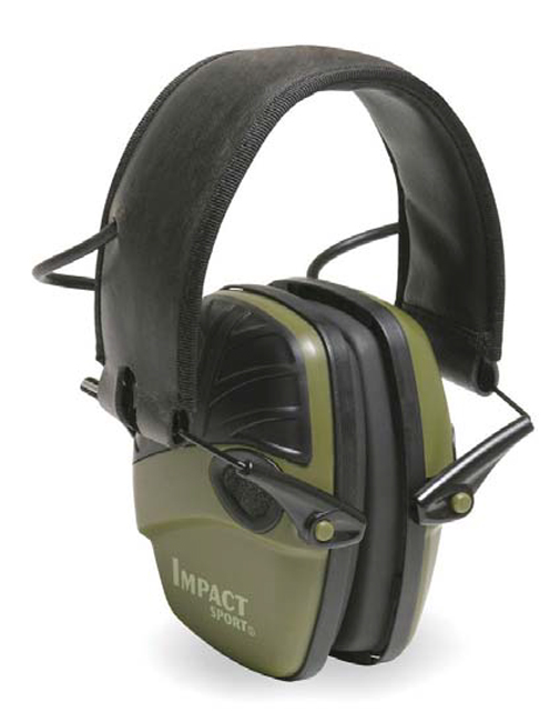 Honeywell Sport Hunter Green Over-the-Head Electronic Earmuffs | R-01526 from Columbia Safety