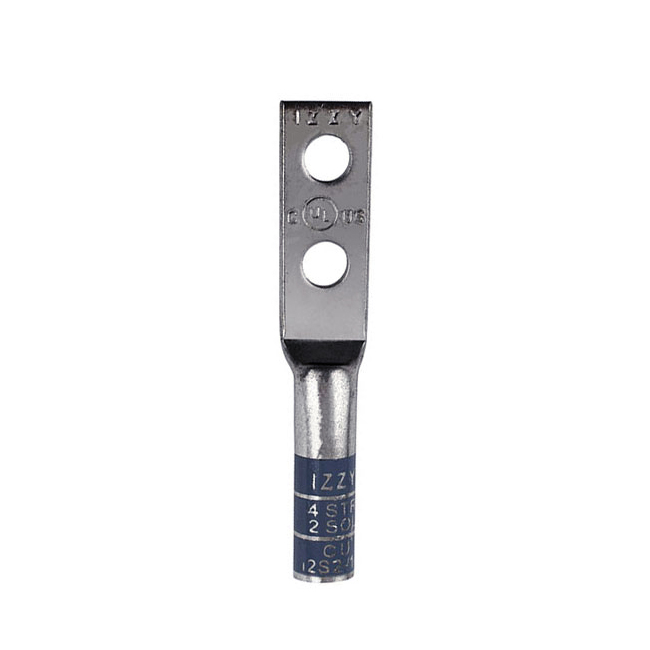 Izzy 2 Hole #2 Solid and #4 Stranded Wire Lug (50 Pack) from Columbia Safety