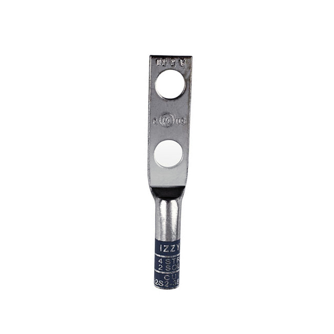 Izzy 2 Hole #2 Solid and #4 Stranded Wire Lug (50 Pack) from Columbia Safety