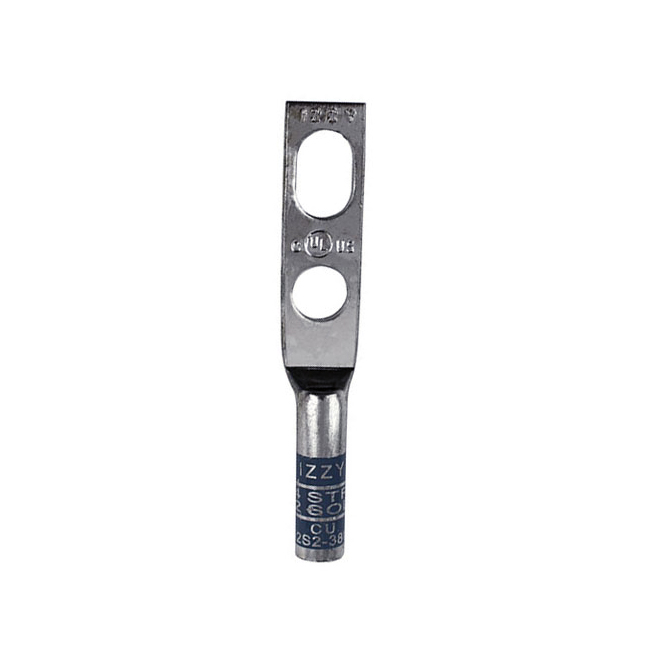 Izzy 2 Hole #2 Solid and #4 Stranded Wire Lug (50 Pack) from Columbia Safety
