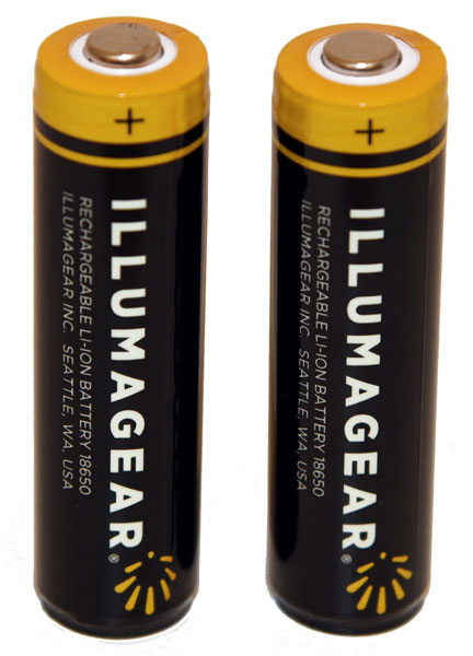 Illumagear 18650 Lithium Ion Rechargeable Batteries 2-Pack from Columbia Safety