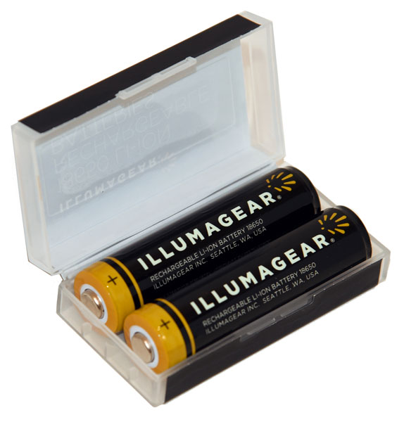 Illumagear 18650 Lithium Ion Rechargeable Batteries 2-Pack from Columbia Safety