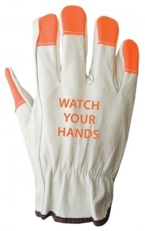 Ironwear 'Watch Your Hands' Buffalo Grain Leather Driver Gloves from Columbia Safety