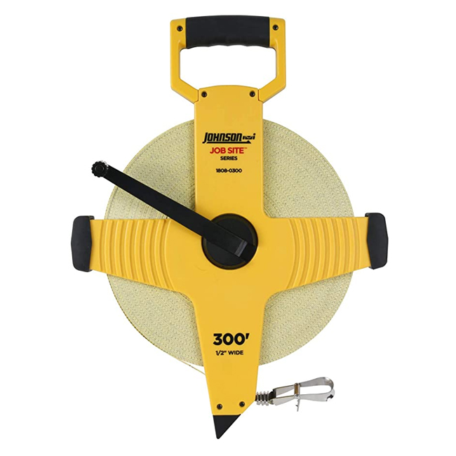 Johnson Level 1808-0300 Jobsite Open Reel Fiberglass Tape, 300' from Columbia Safety