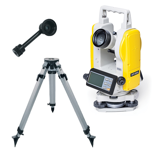 DWS 5 Second Digital Theodolite Kit with Angled Eyepiece and Aluminum Tripod from Columbia Safety