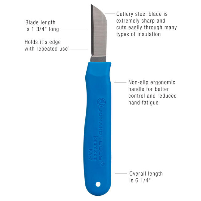 Jonard Ergonomic Cable Splicing Knife from Columbia Safety