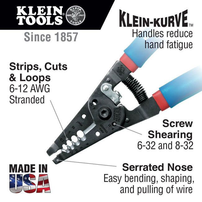 Klein Tools Klein-Kurve Wire Stripper/Cutter from Columbia Safety
