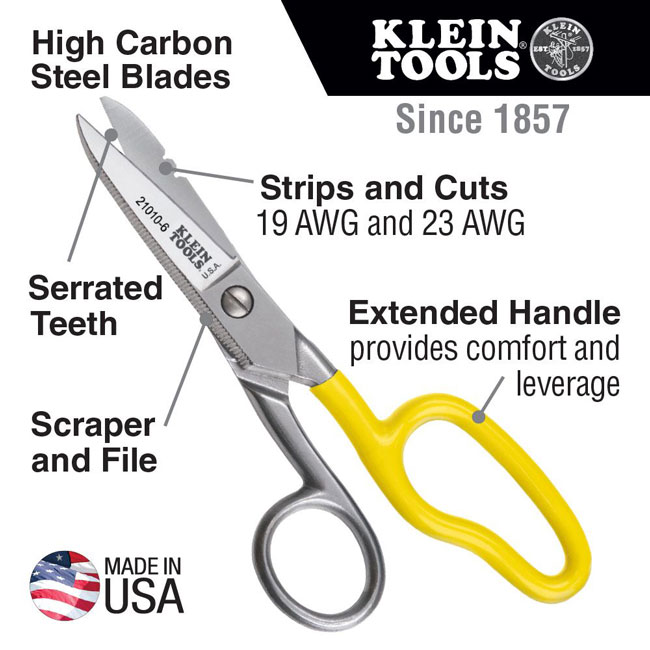 Klein Tools Carbon Steel Free Fall Snip from Columbia Safety