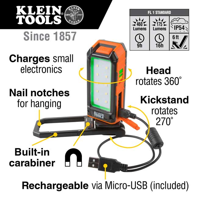 Klein Tools Rechargeable Personal Work Light from Columbia Safety