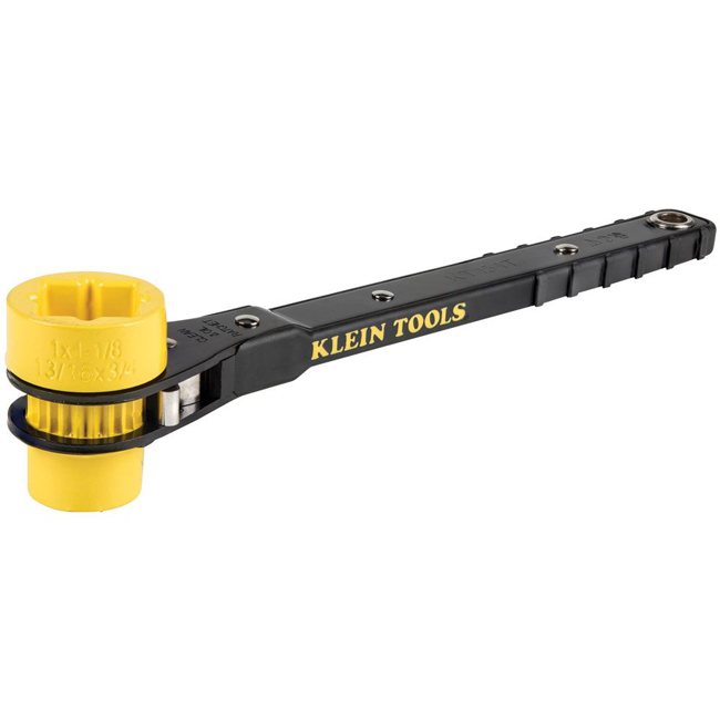 Klein Tools 4-in-1 Lineman's Ratcheting Wrench from Columbia Safety