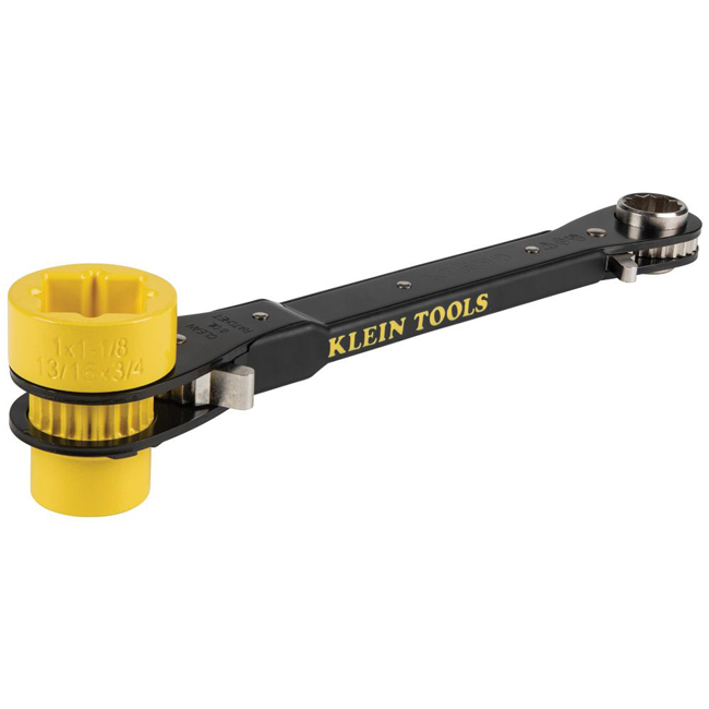 Klein Tools 6-in-1 Heavy-Duty Lineman's Ratcheting Wrench from Columbia Safety