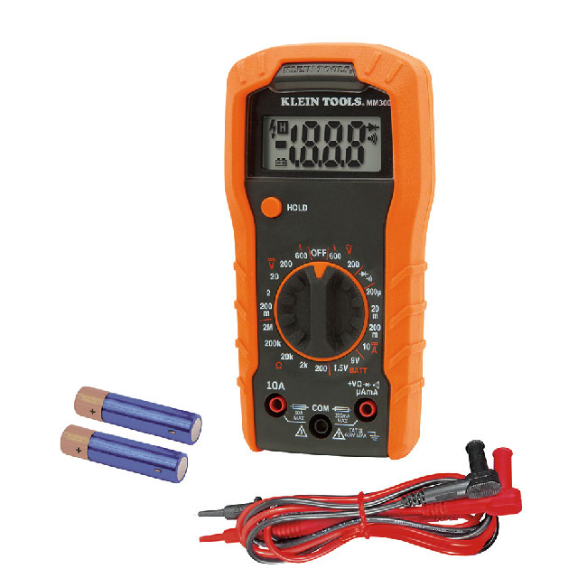 Klein Tools MM300 Manual-Ranging Digital Multimeter - 600V from Columbia Safety