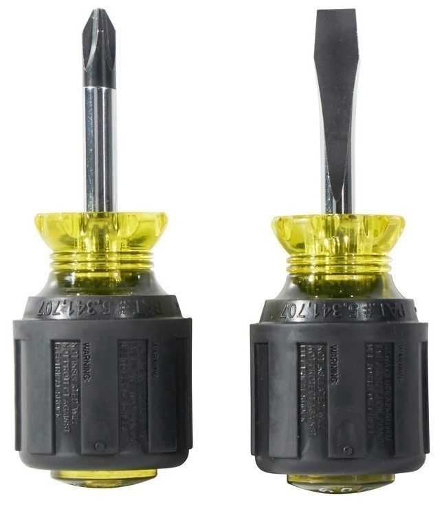 Klein Tools 2 Piece Stubby Screwdriver Set