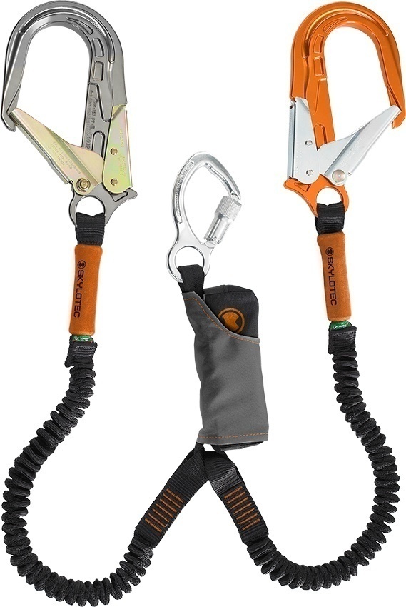 Skylotec SkySafe Pro Flex Twin Leg Lanyard with Aluminum Rebar Hooks from Columbia Safety