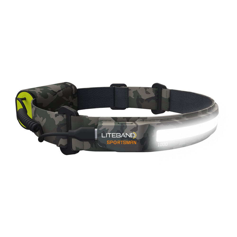 LITEBAND SPORTSMAN 1000 Wide-Beam LED PRO Rechargeable Headlamp with Green Night Mode from Columbia Safety