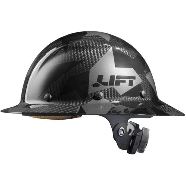 Lift Safety DAX Carbon Fiber Black Camo Full Brim Hard Hat from Columbia Safety