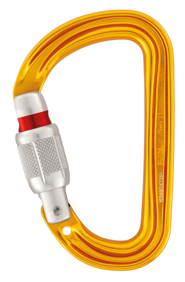 Petzl Sm'd Screw-Lock Carabiner M39A SL - Yellow from Columbia Safety