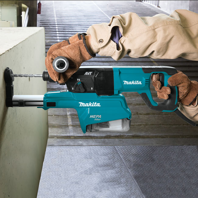 Makita 1 Inch AVT Rotary Hammer with HEPA Dust Extractor from Columbia Safety