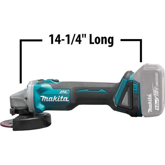 Makita 18V LXT Lithium-Ion Brushless Cordless 4-1/2 | 5 Inch Angle Grinder (Bare Tool) from Columbia Safety