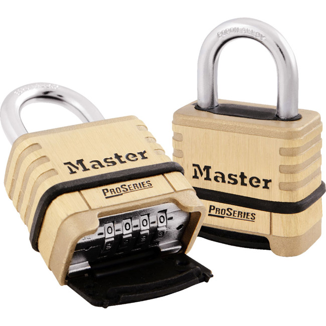 Master Lock 2-1/4 Inch (57mm) ProSeries Brass Resettable Combination Padlock from Columbia Safety