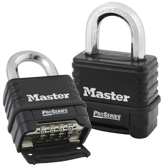Master Lock 2-1/4 Inch (57mm) ProSeries Zinc Die-Cast Resettable Combination Padlock (Black) from Columbia Safety