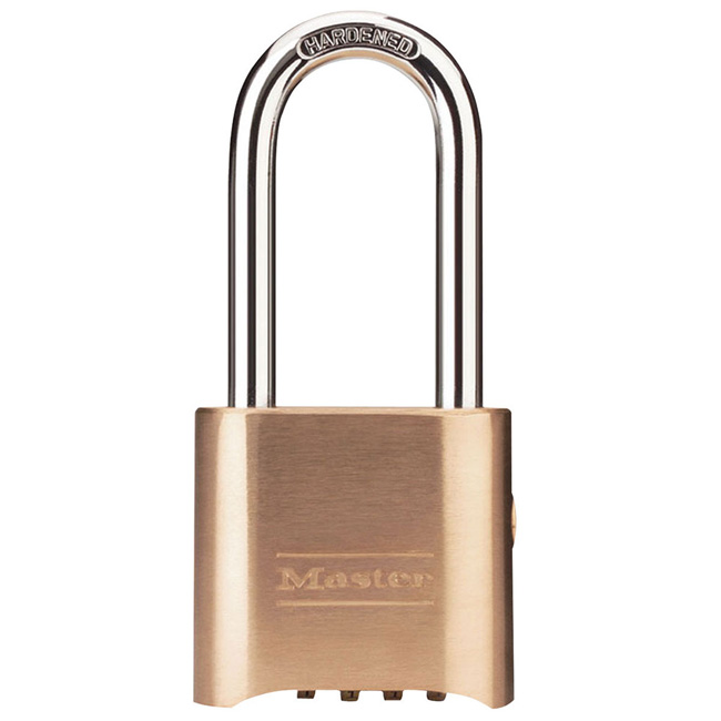 Master Lock 2 Inch (51mm) Brass Resettable Combination Padlock with 2-1/4 Inch (57mm) Shackle and Supervisory Key Override from Columbia Safety