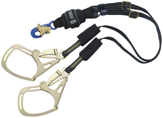 DBI Sala 1246352 Force 2 Arc Flash Adjustable Shock Absorbing Lanyard with Saflok Tower Hooks from Columbia Safety