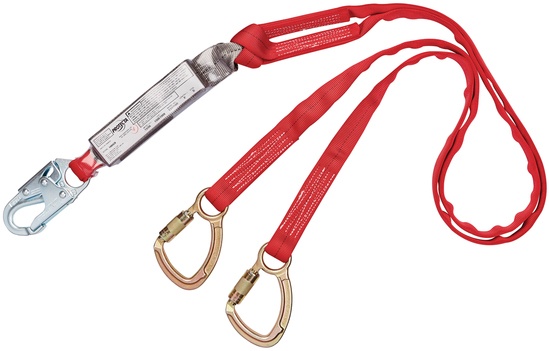 Protecta 1340060 Pro Pack Tie-Back Shock Absorbing Twin Leg Lanyard from Columbia Safety