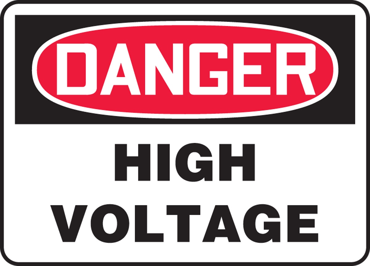 Accuform 'Danger High Voltage' Plastic Sign from Columbia Safety