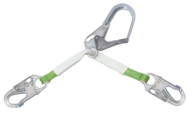 Miller Web Positioning Assembly with Locking Rebar Hook and Snap Hooks from Columbia Safety