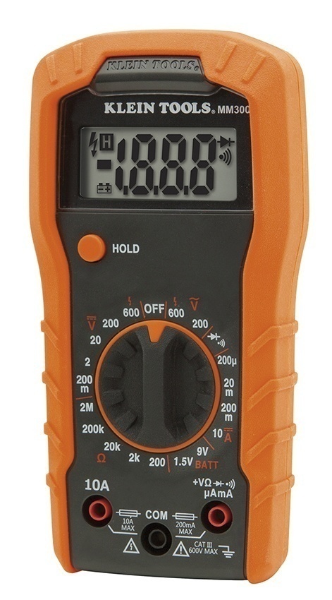 Klein Tools 600V MM300 Manual-Ranging Digital Multimeter from Columbia Safety