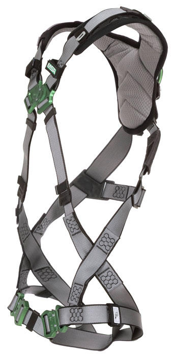 MSA V-FIT Harness, Back D-Ring, Quick-Connect Leg Straps, Shoulder Padding from Columbia Safety