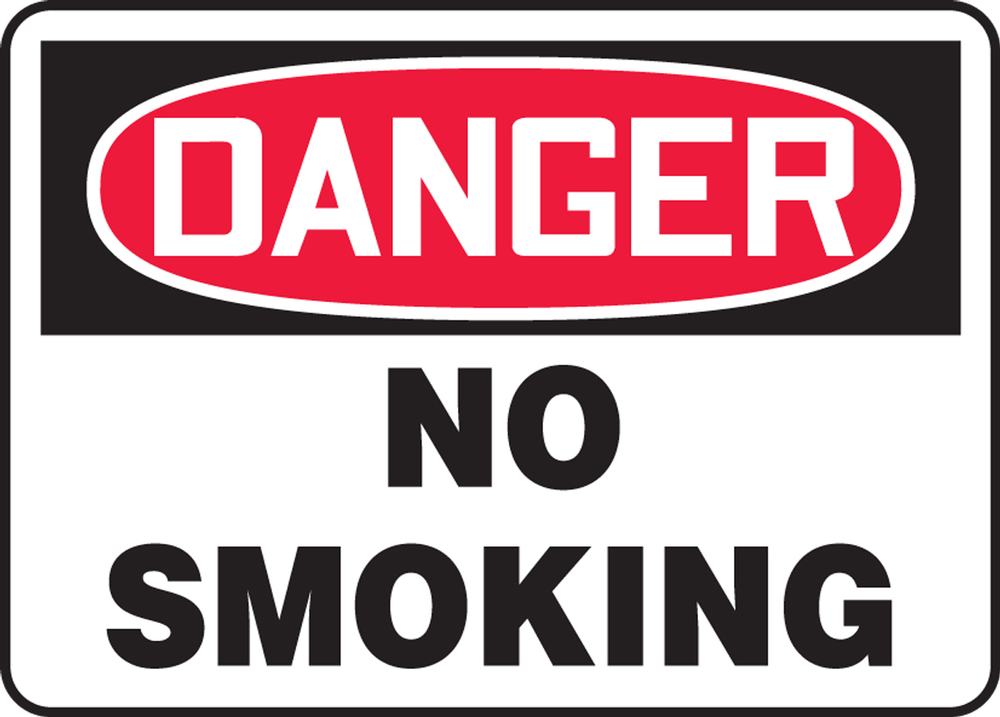 The Accuform OSHA 'Danger No Smoking' Safety Sign helps you preserve safety in areas where smoking could cause serious hazards. from Columbia Safety