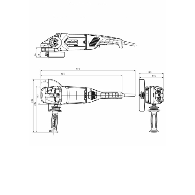 Metabo 7 Inch Angle Grinder with Lock On Trigger from Columbia Safety