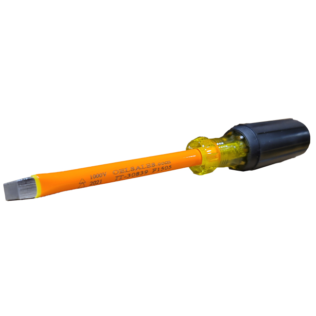 OEL 1/4 Inch Insulated Slotted Screwdriver, 4 Inch from Columbia Safety