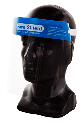 Clear Medical Full Face Protection Shield with Elastic Band from Columbia Safety