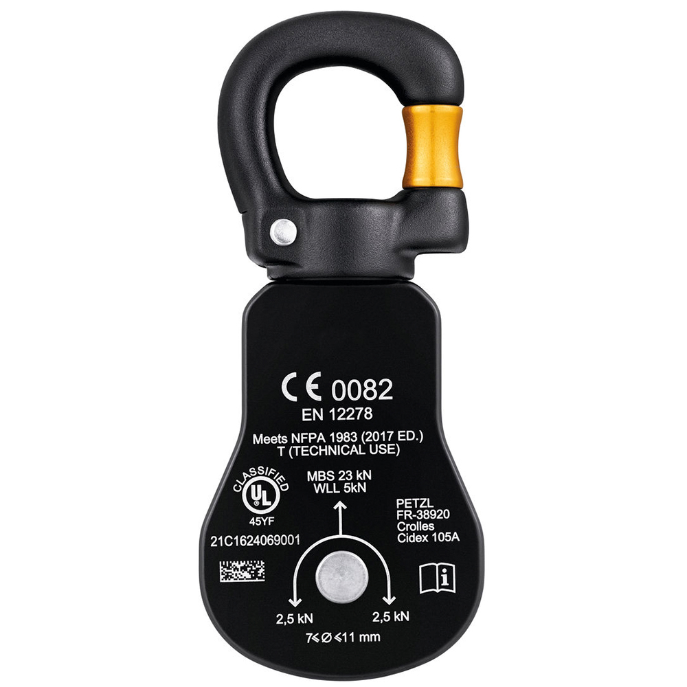 Petzl SPIN S1 OPEN Gated Swivel Compact Single Pulley from Columbia Safety