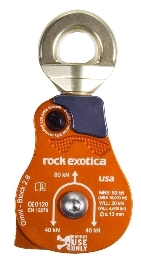 Rock Exotica P55 Omni-Block Swivel Pulley from Columbia Safety