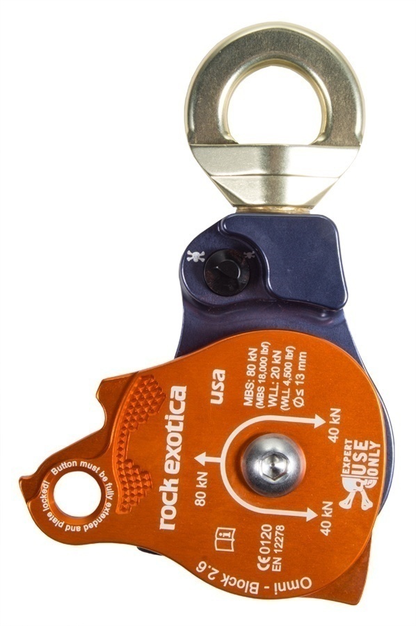 Rock Exotica P55 Omni-Block Swivel Pulley from Columbia Safety