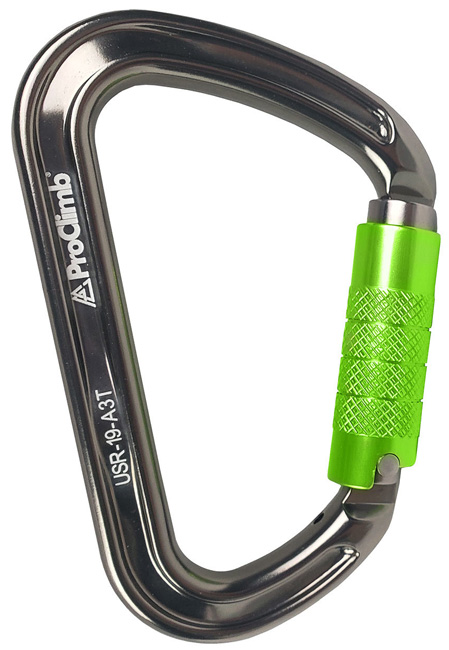 Triple Lock I-Beamer Lite Big D Carabiner from Columbia Safety